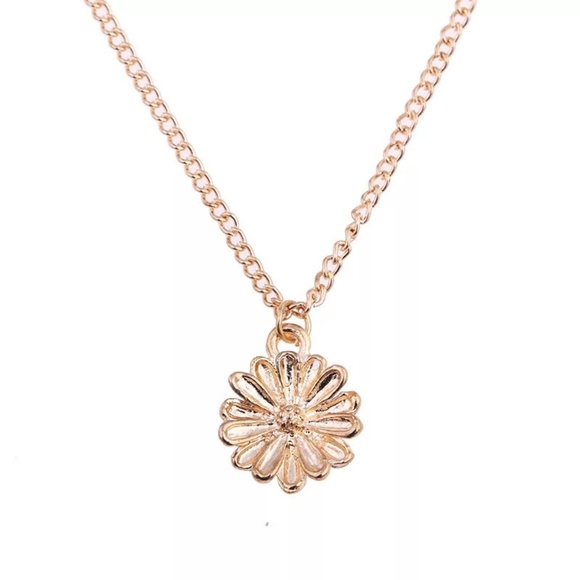5 for $25 Gold Color Flower Pendant Necklace - Picture 3 of 4